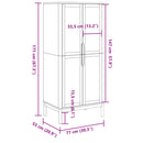 vidaXL FLORO viaszbarna tömör fenyőfa szekrény 77 x 53 x 171 cm
