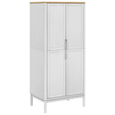 vidaXL FLORO fehér tömör fenyőfa szekrény 77 x 53 x 171 cm