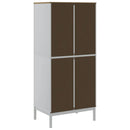 vidaXL FLORO fehér tömör fenyőfa szekrény 77 x 53 x 171 cm