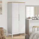 vidaXL FLORO fehér tömör fenyőfa szekrény 77 x 53 x 171 cm
