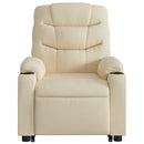 vidaXL krémszínű szövet felállást segítő dönthető masszázsfotel