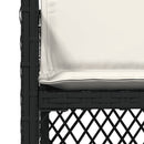 vidaXL 4 db fekete polyrattan kerti szék párnával