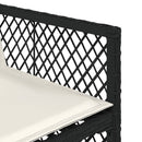 vidaXL 4 db fekete polyrattan kerti szék párnával