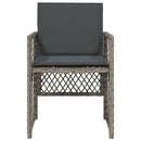 vidaXL 4 db szürke polyrattan kerti szék párnával