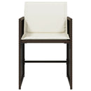 vidaXL 4 db barna polyrattan kerti szék párnával