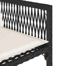 vidaXL 4 db fekete polyrattan kerti szék párnával