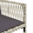 vidaXL 4 db világosszürke polyrattan kerti szék párnával