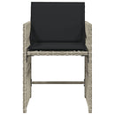 vidaXL 4 db világosszürke polyrattan kerti szék párnával