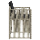 vidaXL 4 db világosszürke polyrattan kerti szék párnával