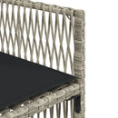 vidaXL 4 db világosszürke polyrattan kerti szék párnával