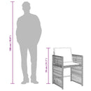 vidaXL 4 db világosszürke polyrattan kerti szék párnával