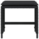 vidaXL 4 db fekete polyrattan kerti szék párnával 41 x 41 x 36 cm