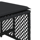 vidaXL 4 db fekete polyrattan kerti szék párnával 41 x 41 x 36 cm