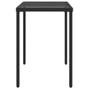 vidaXL fekete polyrattan üveglapos kerti asztal 115x54x74 cm