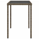vidaXL szürke polyrattan üveglapos kerti asztal 115x54x74 cm