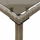 vidaXL szürke polyrattan üveglapos kerti asztal 115x54x74 cm