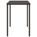vidaXL barna polyrattan üveglapos kerti asztal 115x54x74 cm