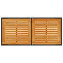 vidaXL fekete polyrattan akácfa lapos kerti asztal 115x54x74 cm