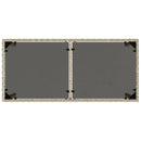 vidaXL szürke polyrattan üveglapos kerti asztal 115x54x74 cm