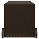 vidaXL barna polyrattan kerti tárolóláda kerekekkel 283 L