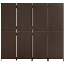 vidaXL barna 4 paneles polyrattan térelválasztó