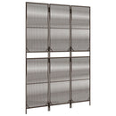 vidaXL barna 3-paneles polyrattan térelválasztó