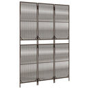 vidaXL barna 3-paneles polyrattan térelválasztó