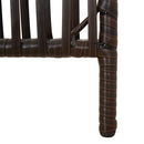 vidaXL barna 3-paneles polyrattan térelválasztó