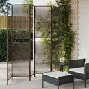 vidaXL barna 6-paneles polyrattan térelválasztó