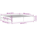 vidaXL füstös tölgy színű szerelt fa ágykeret fiókokkal 180 x 200 cm