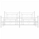 vidaXL fehér fém ágykeret fej- és lábtámlával 200x200 cm