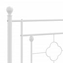 vidaXL fehér fém ágykeret fej- és lábtámlával 200x200 cm