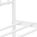 vidaXL fehér fém ágykeret fej- és lábtámlával 200x200 cm