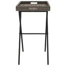 vidaXL szürke összecsukható polyrattan tálcaasztal 65 x 40 x 75 cm