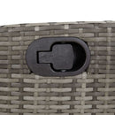 vidaXL szürke polyrattan dönthető kerti szék párnákkal