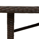 vidaXL barna polyrattan üveglapos kerti asztal 190 x 80 x 74 cm
