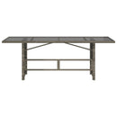 vidaXL szürke polyrattan üveglapos kerti asztal 190x80x74 cm