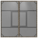 vidaXL szürke polyrattan üveglapos kerti asztal 80 x 80 x 75 cm