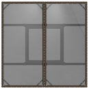 vidaXL barna polyrattan üveglapos kerti asztal 80 x 80 x 75 cm