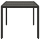 vidaXL fekete polyrattan üveglapos kerti asztal 150 x 90 x 75 cm