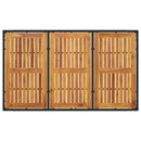 vidaXL fekete polyrattan kerti asztal akácfa lappal 150 x 90 x 75 cm