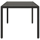 vidaXL fekete polyrattan üveglapos kerti asztal 190 x 90 x 75 cm