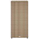 vidaXL bézs polyrattan kerti tárolószekrény 50 x 55 x 115 cm