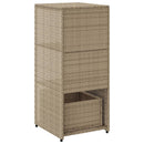 vidaXL bézs polyrattan kerti tárolószekrény 50 x 55 x 115 cm