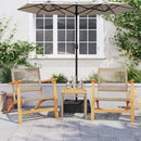 vidaXL vegyes bézs polyrattan és akácfa kerti asztal 38 x 38 x 42 cm