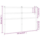 vidaXL fehér fém fejtámla 135 cm