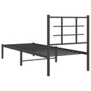 vidaXL fekete fém ágykeret fejtámlával 75 x 190 cm