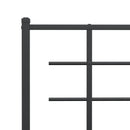 vidaXL fekete fém ágykeret fejtámlával 75 x 190 cm
