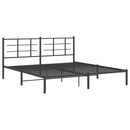 vidaXL fekete fém ágykeret fejtámlával 183 x 213 cm