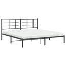 vidaXL fekete fém ágykeret fejtámlával 183 x 213 cm